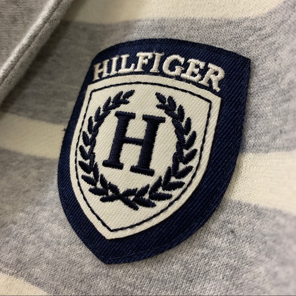 Tommy Hilfiger Stripped Collar Cardigan - Grey/White - Picture 5 of 6